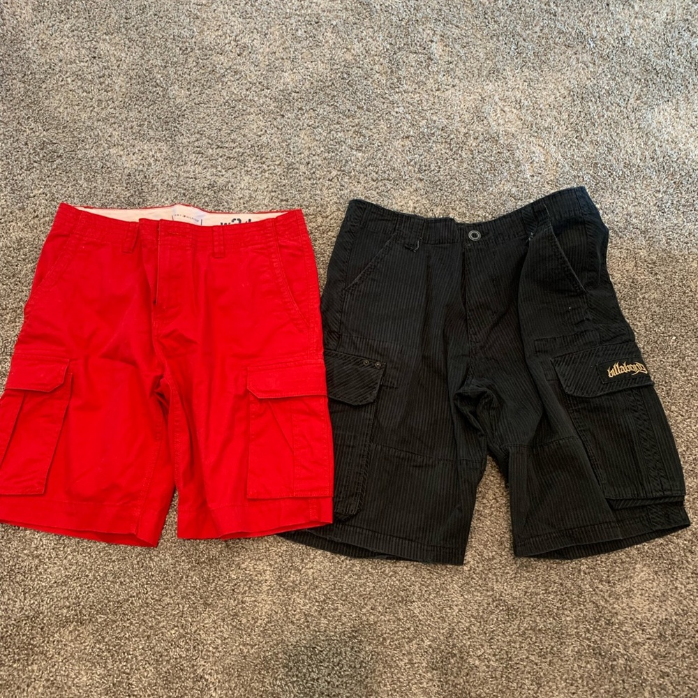2 x cargo shorts mens 34 - Tommy Hilfiger and billabong